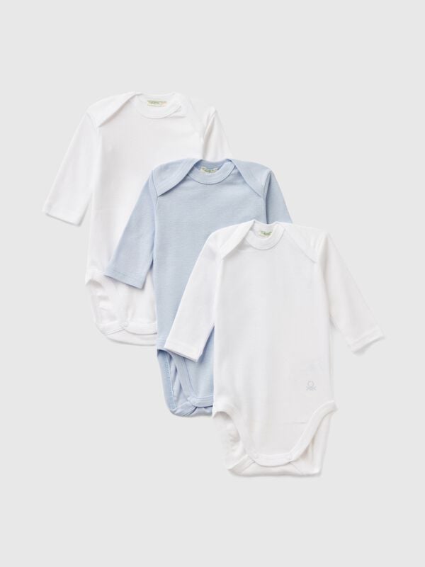 Three solid color bodysuits in cotton New Born (0-18 months)