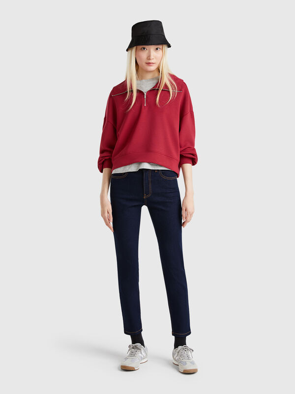 Vaqueros slim de talle alto Mujer