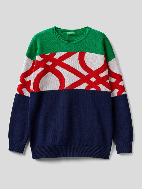 Sweater with logo inlay Junior Boy