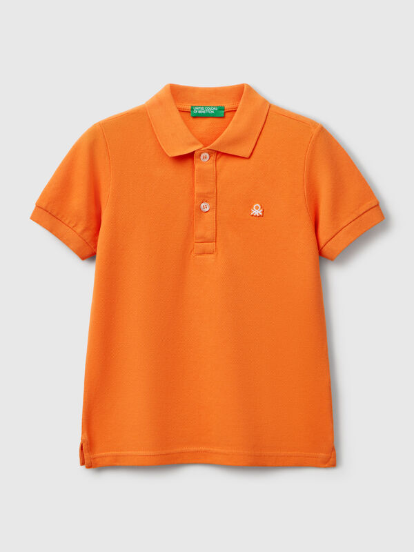 Polo de manga corta de algodón puro Niño