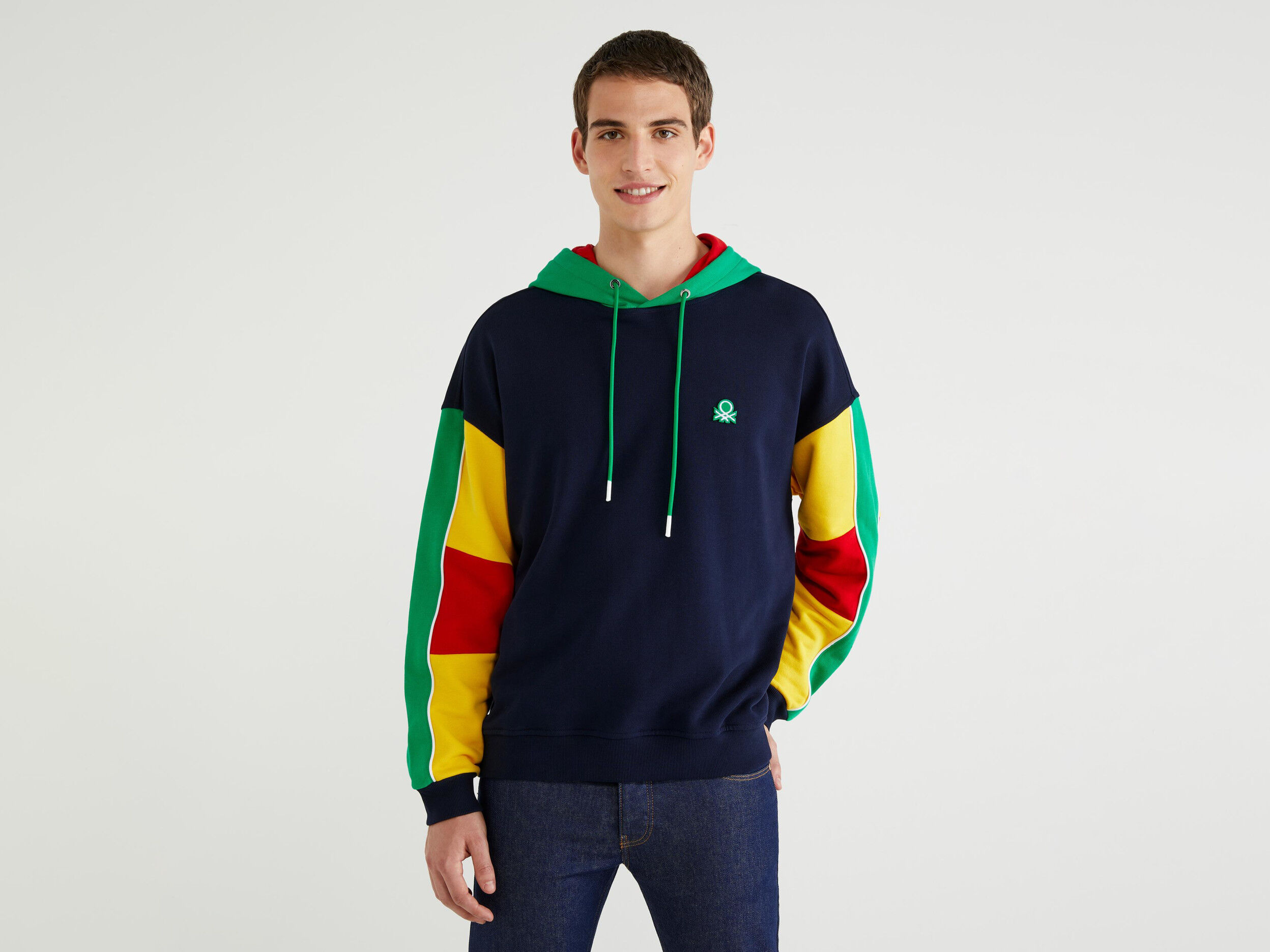 color blocked hoodie