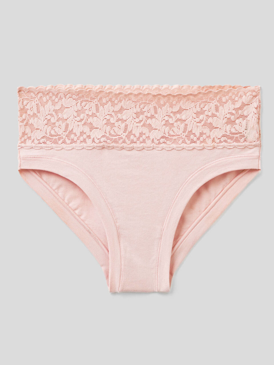 Underwear with lace in super stretch organic cotton image number 1