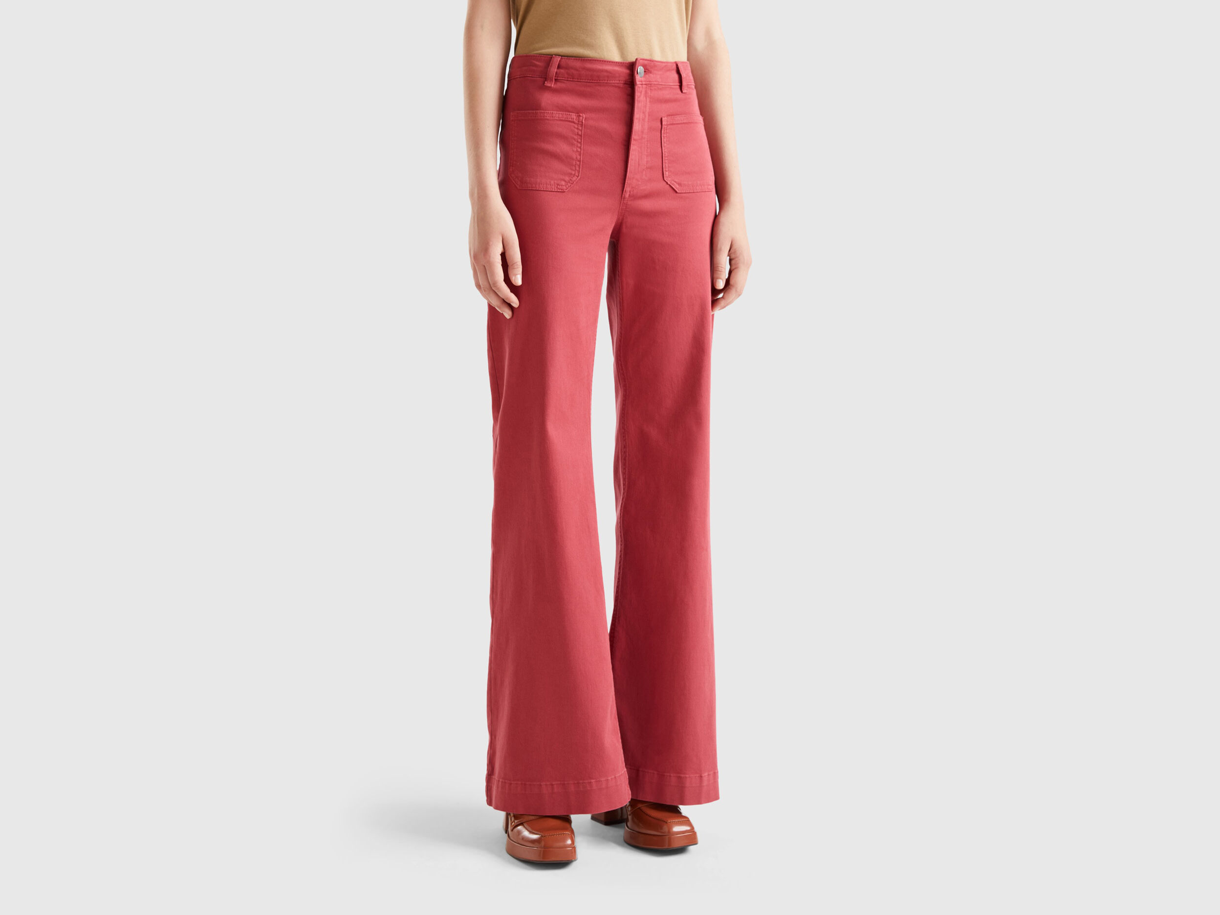 Flared pants Red Benetton
