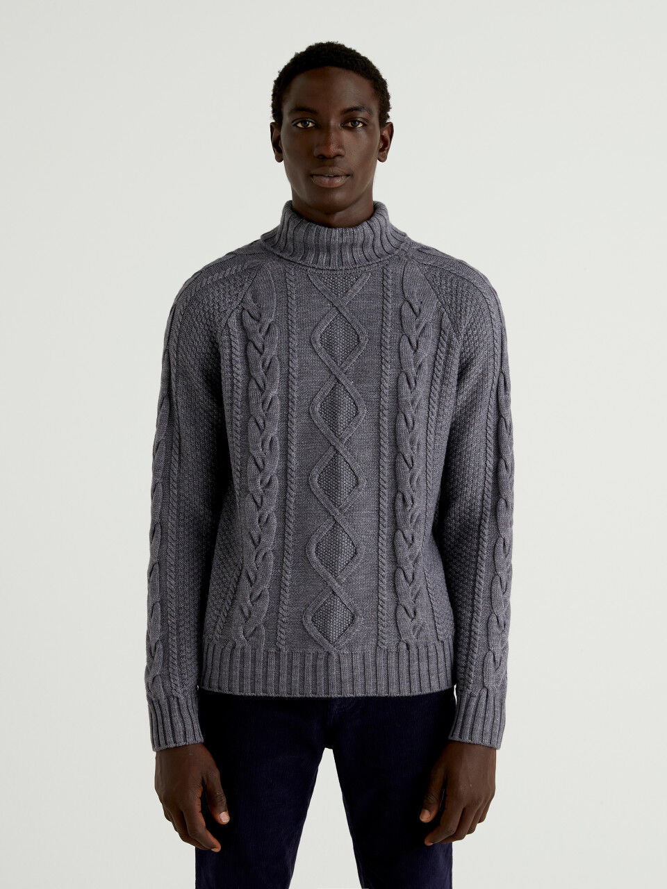 Mens turtleneck sweaters sale cable knit