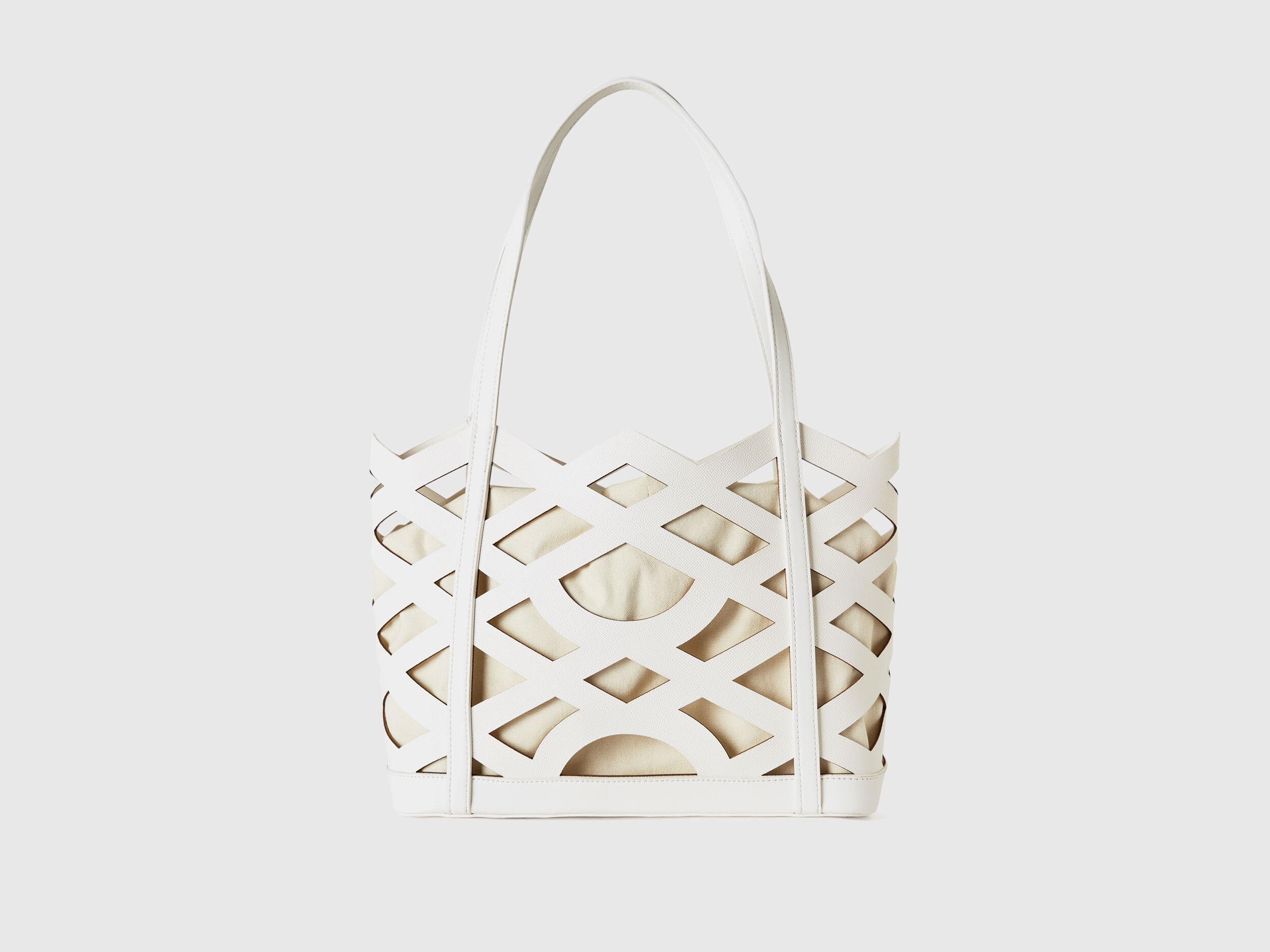 White tote bag White Benetton