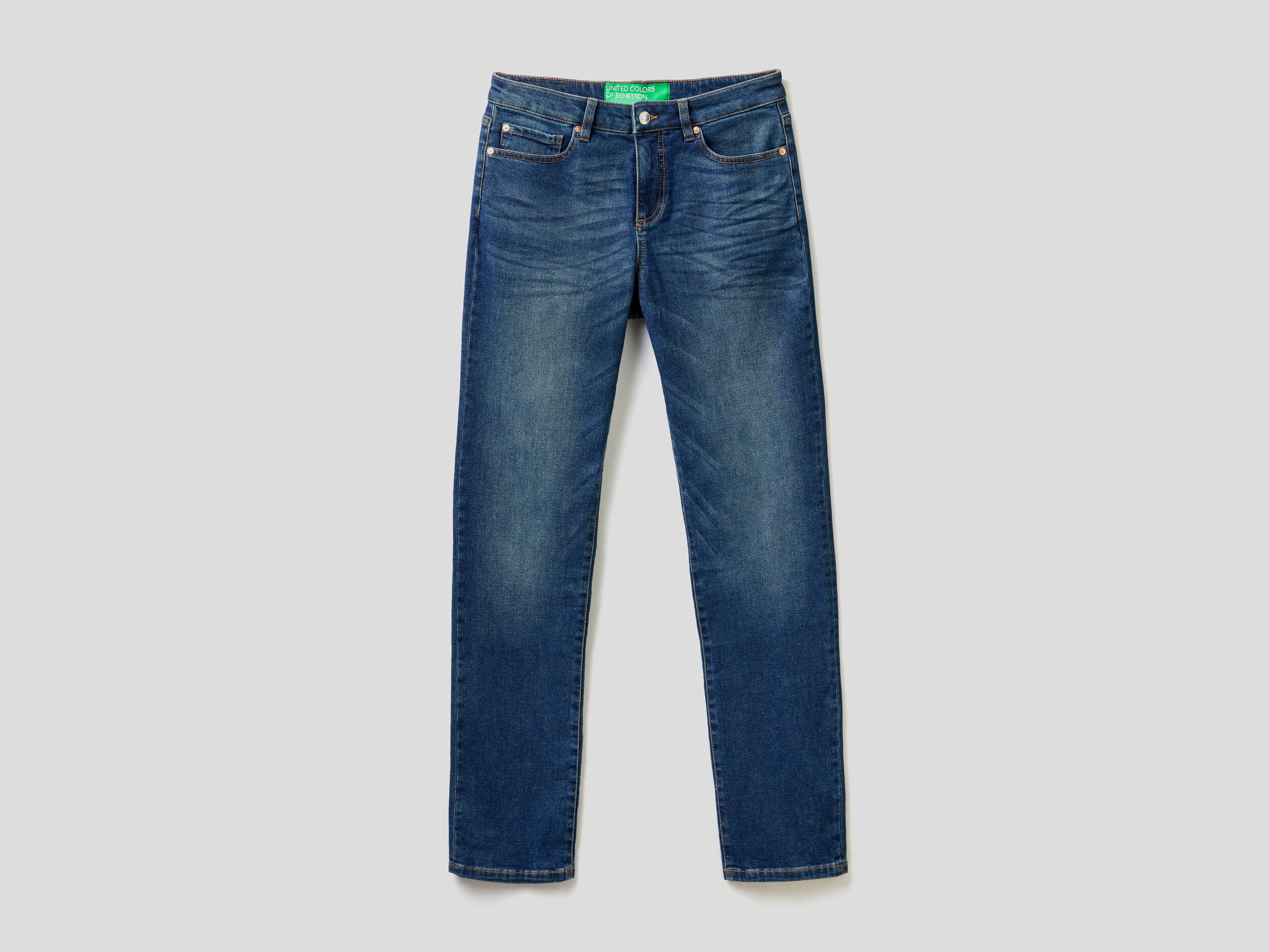 Slim fit straight leg jeans Blue Benetton