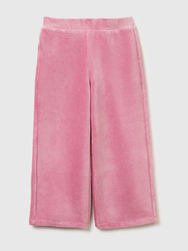 Wide chenille trousers Junior Girl