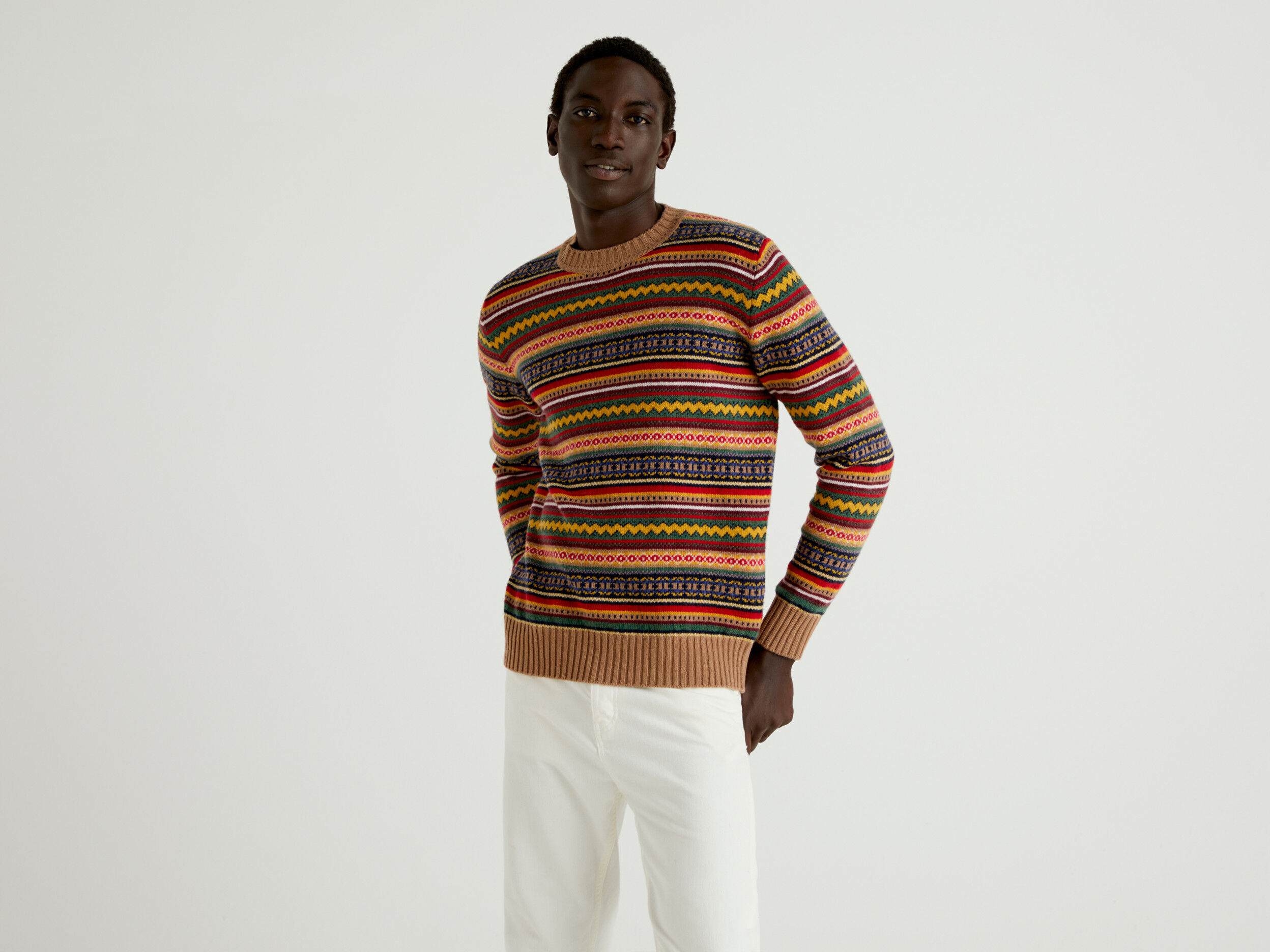 Jacquard sweater top