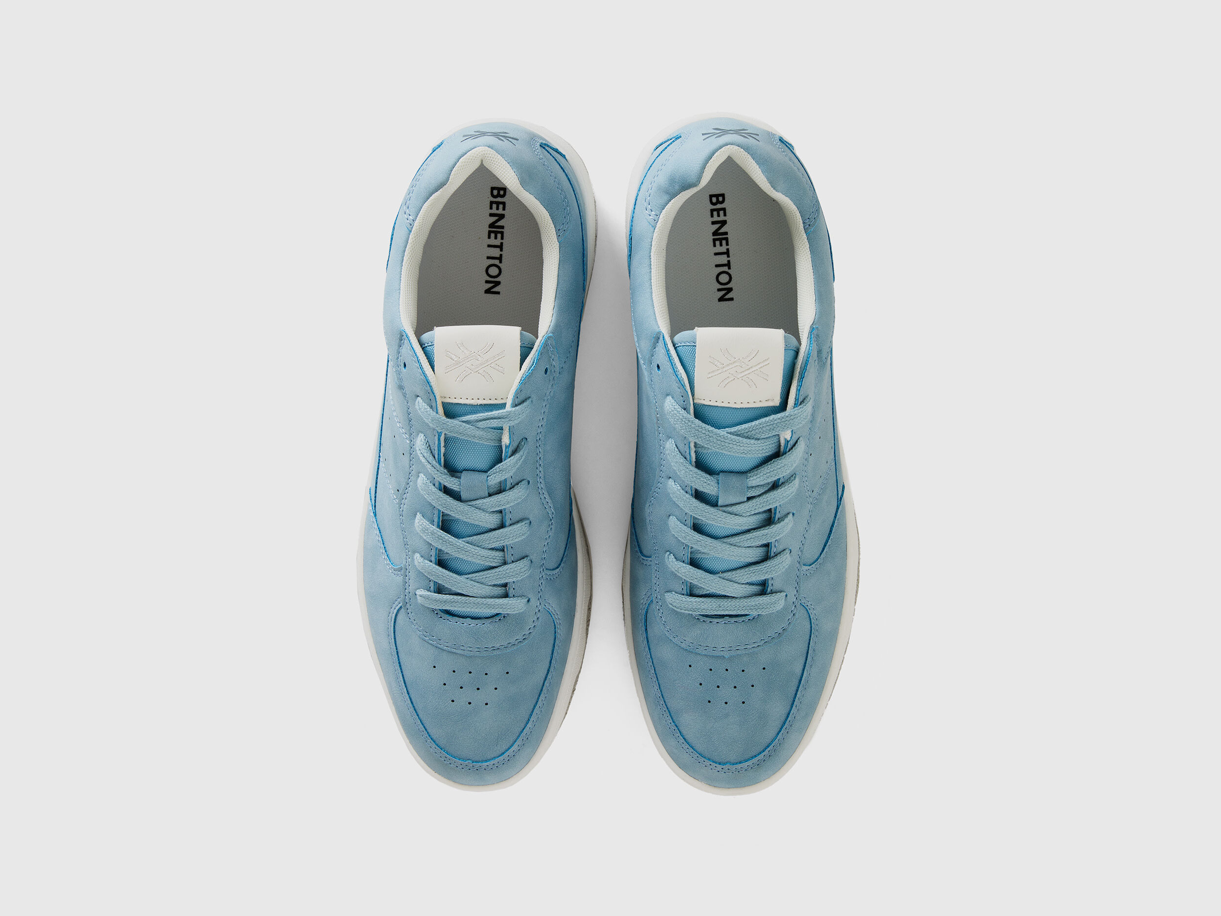 Light blue low top canvas sneakers Light Blue Benetton