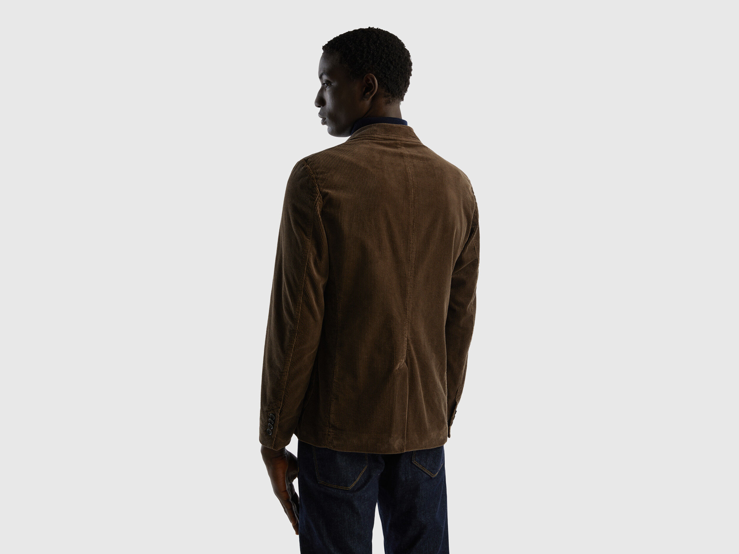 Blazer in velvet Brown Benetton