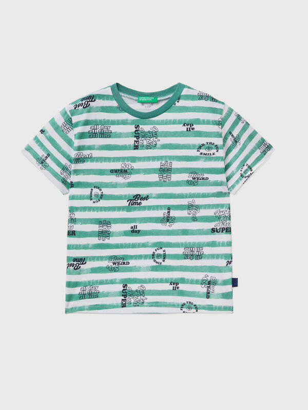 100% cotton patterned t-shirt Junior Boy