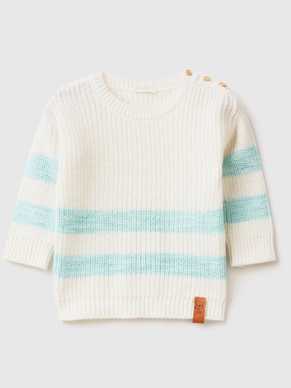 Sweater in recycled cotton blend New Born (0-18 months)