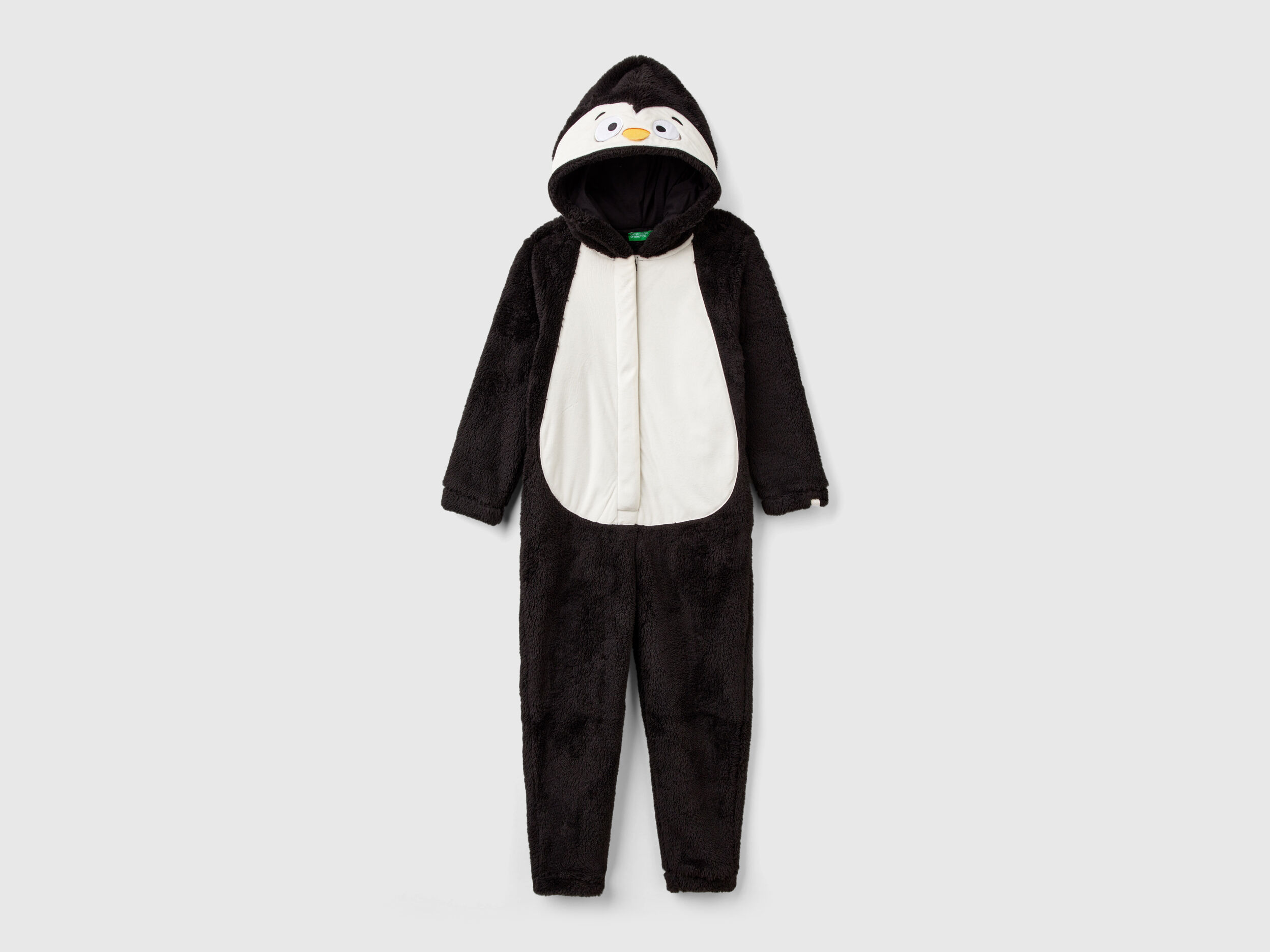 Fleece penguin onesie Black Benetton