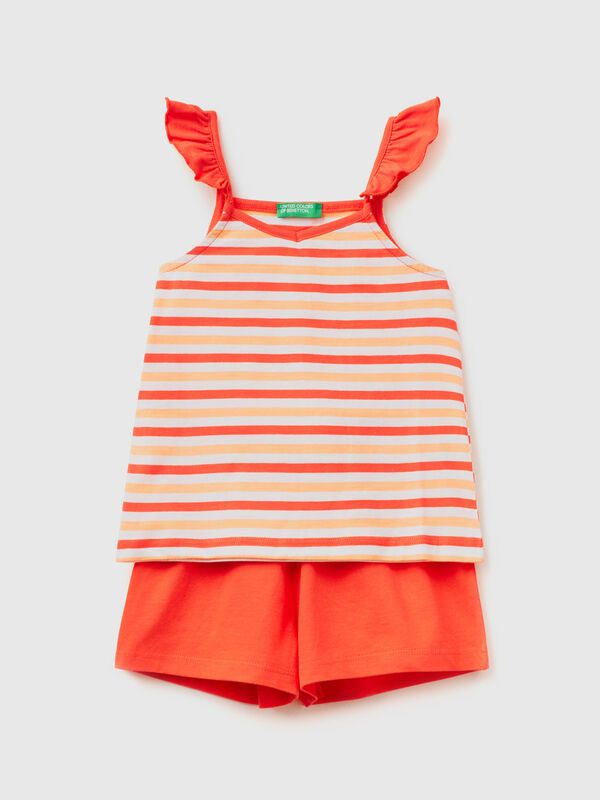 Striped tank top and shorts set Junior Girl