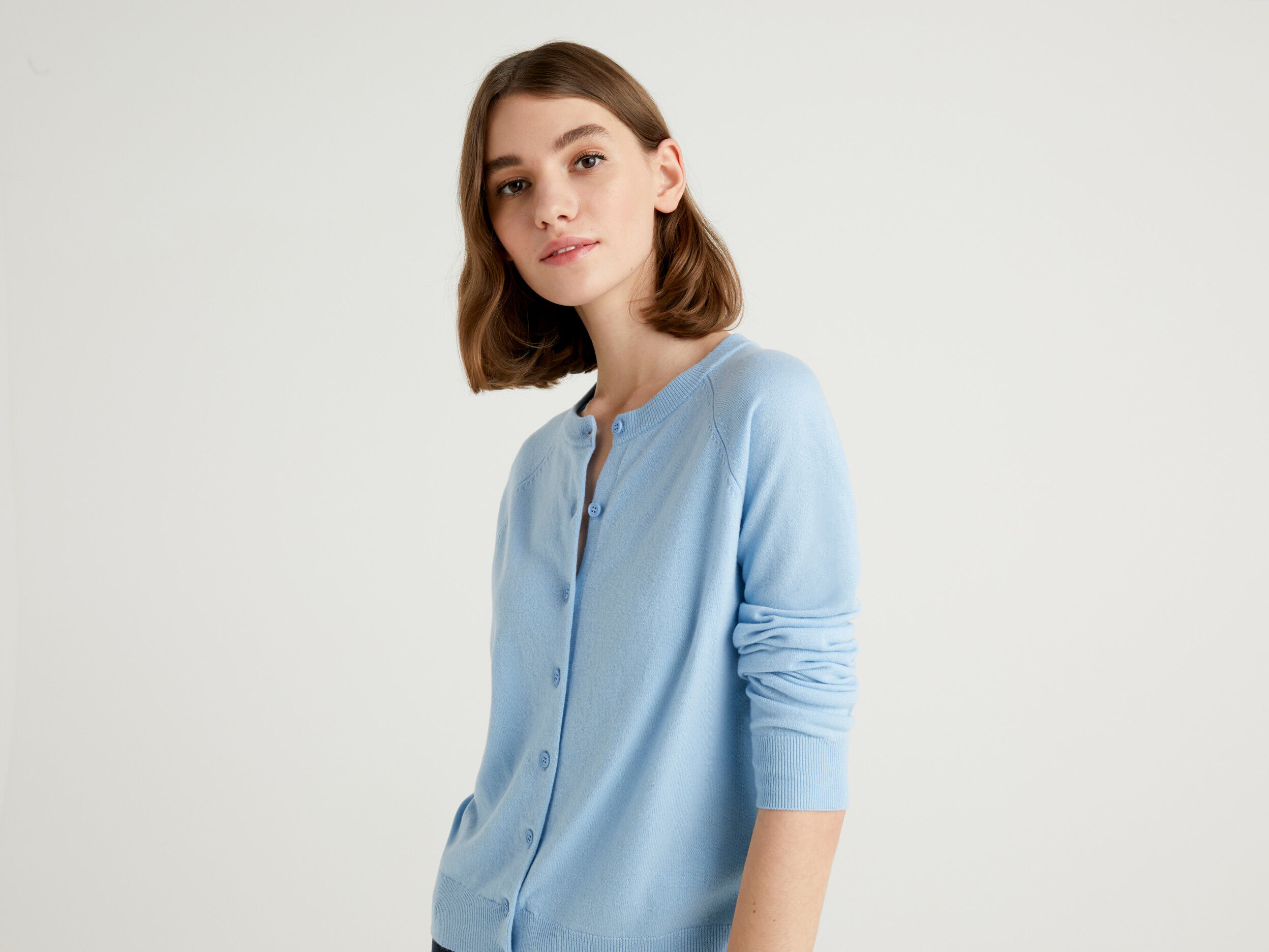 Ladies light online blue cardigans