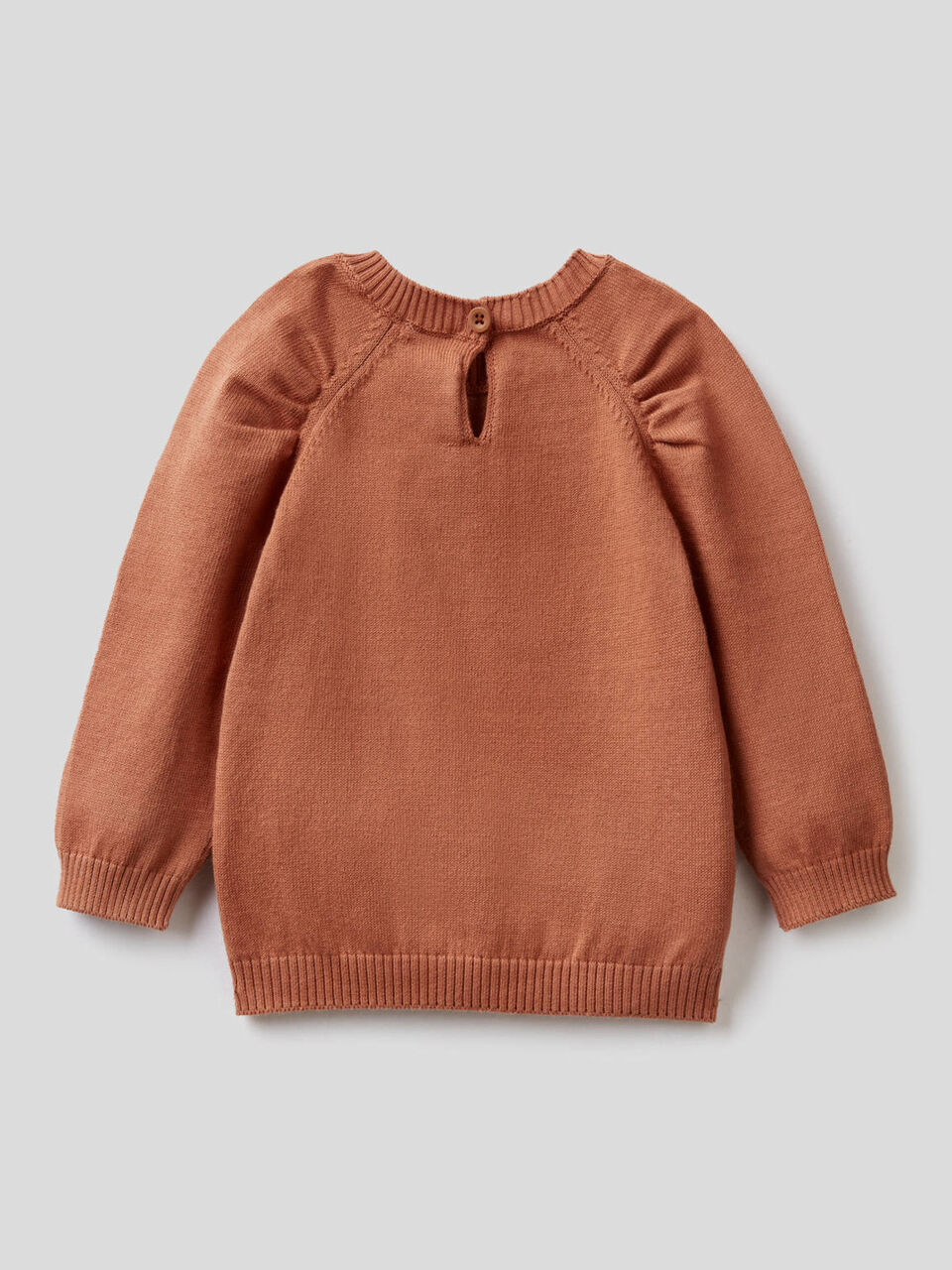 Sweater in pure cotton with embroidery image number null