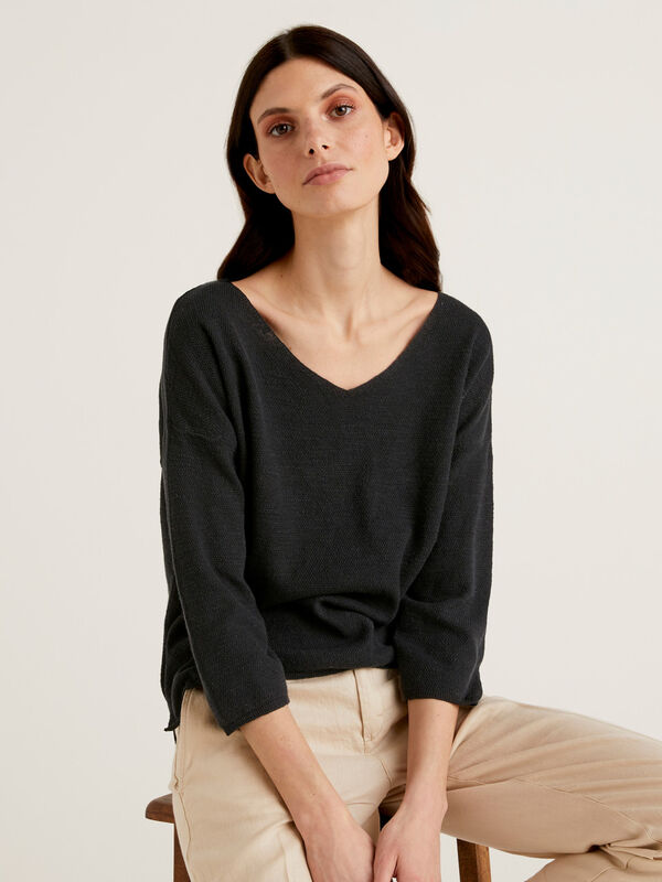 Sweater with 3/4 sleeves Women