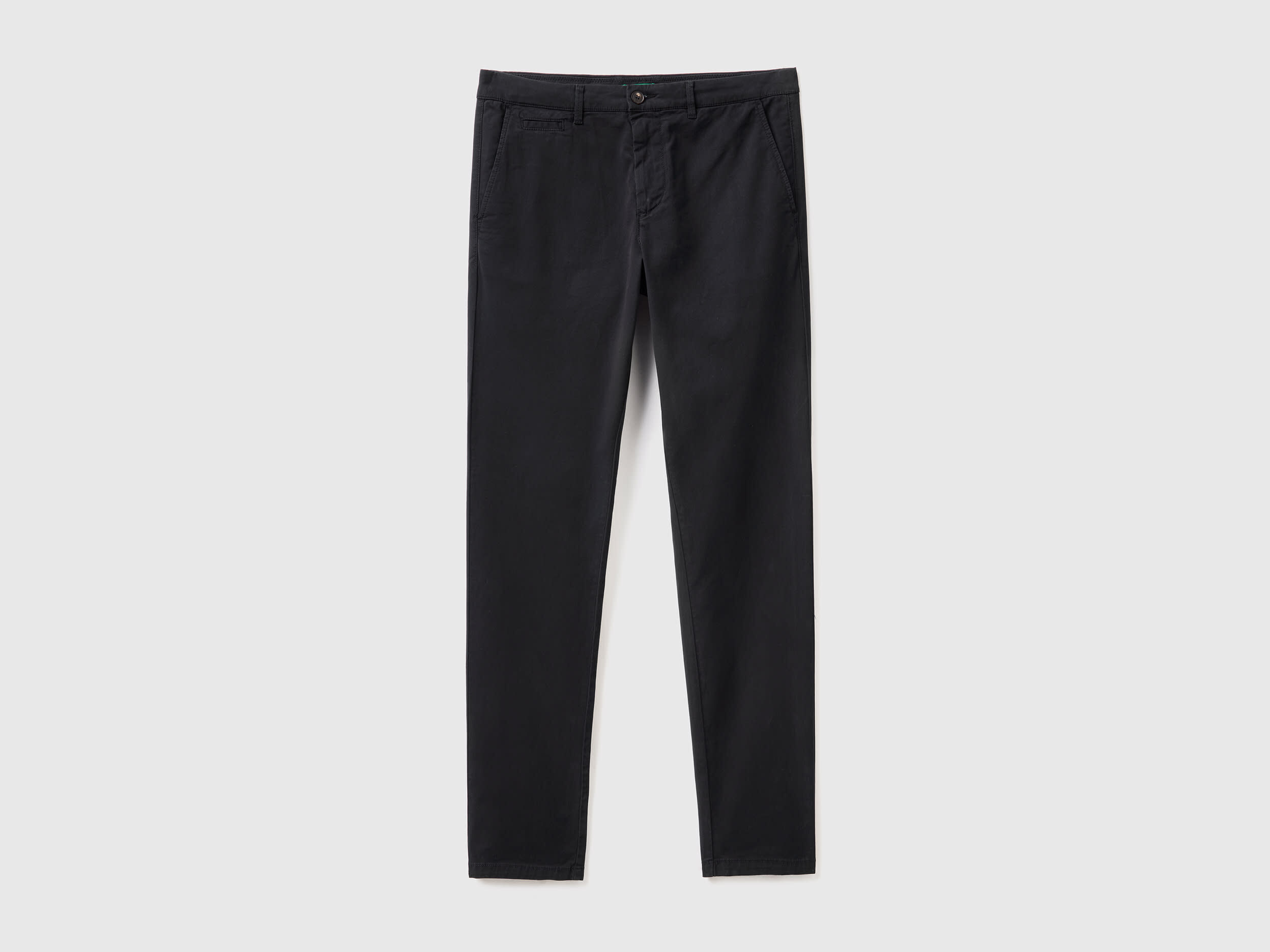 Black slim fit chino - Black | Benetton