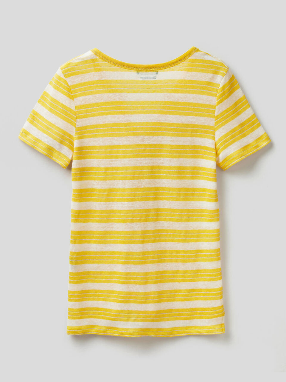 Striped t-shirt with V-neck image number null