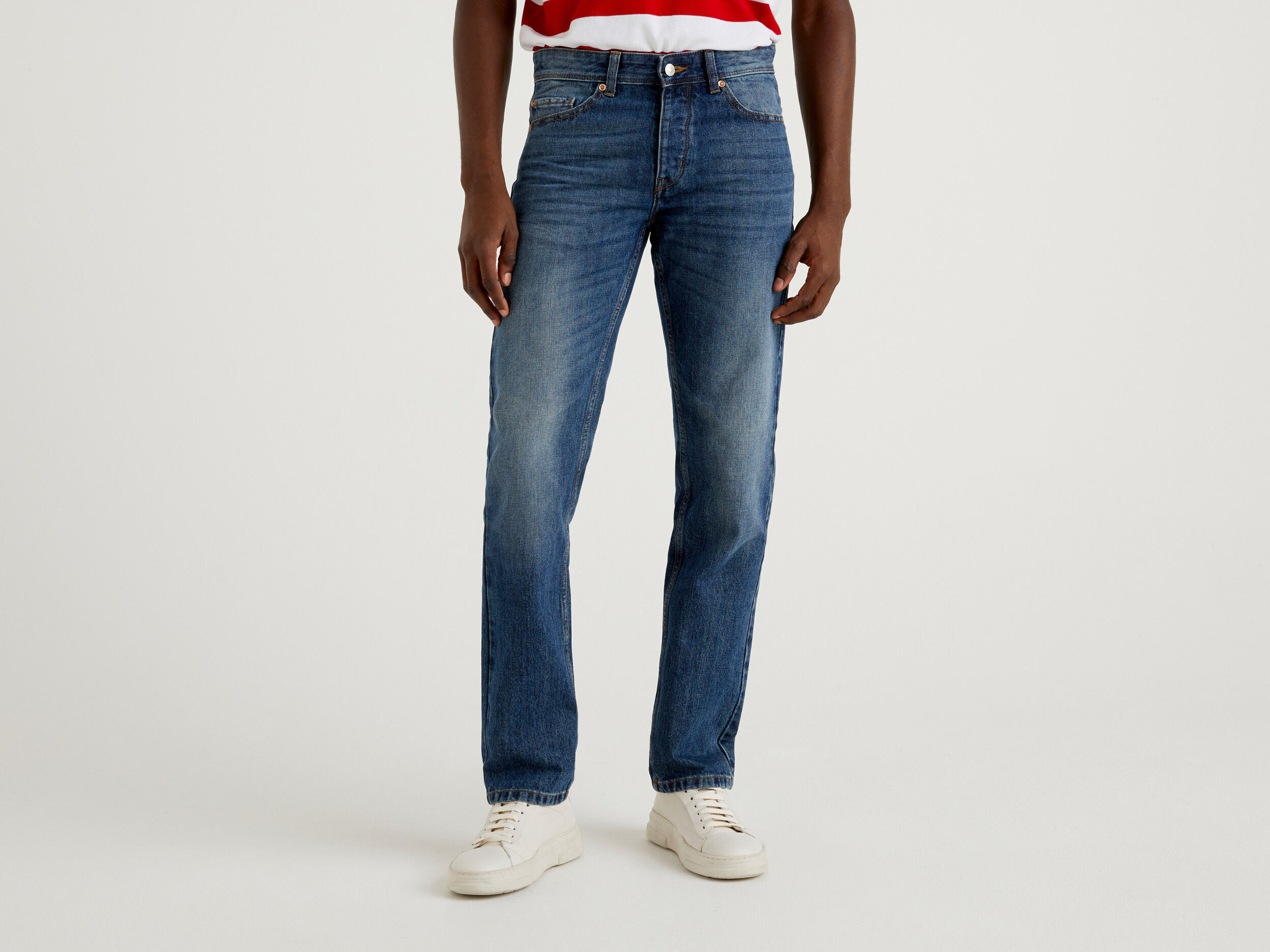 100 cotton hotsell straight leg jeans
