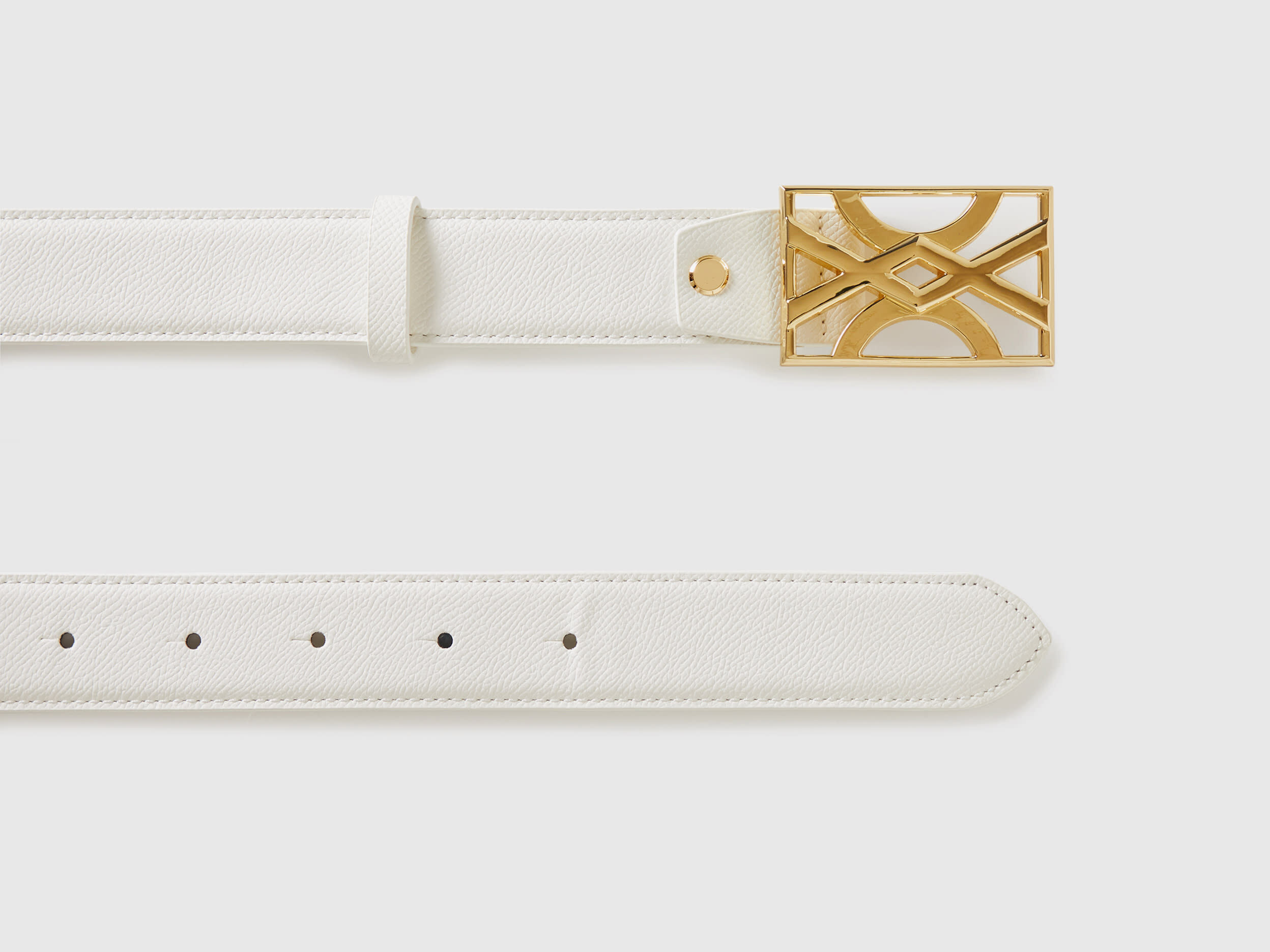 White buckle belt hot sale