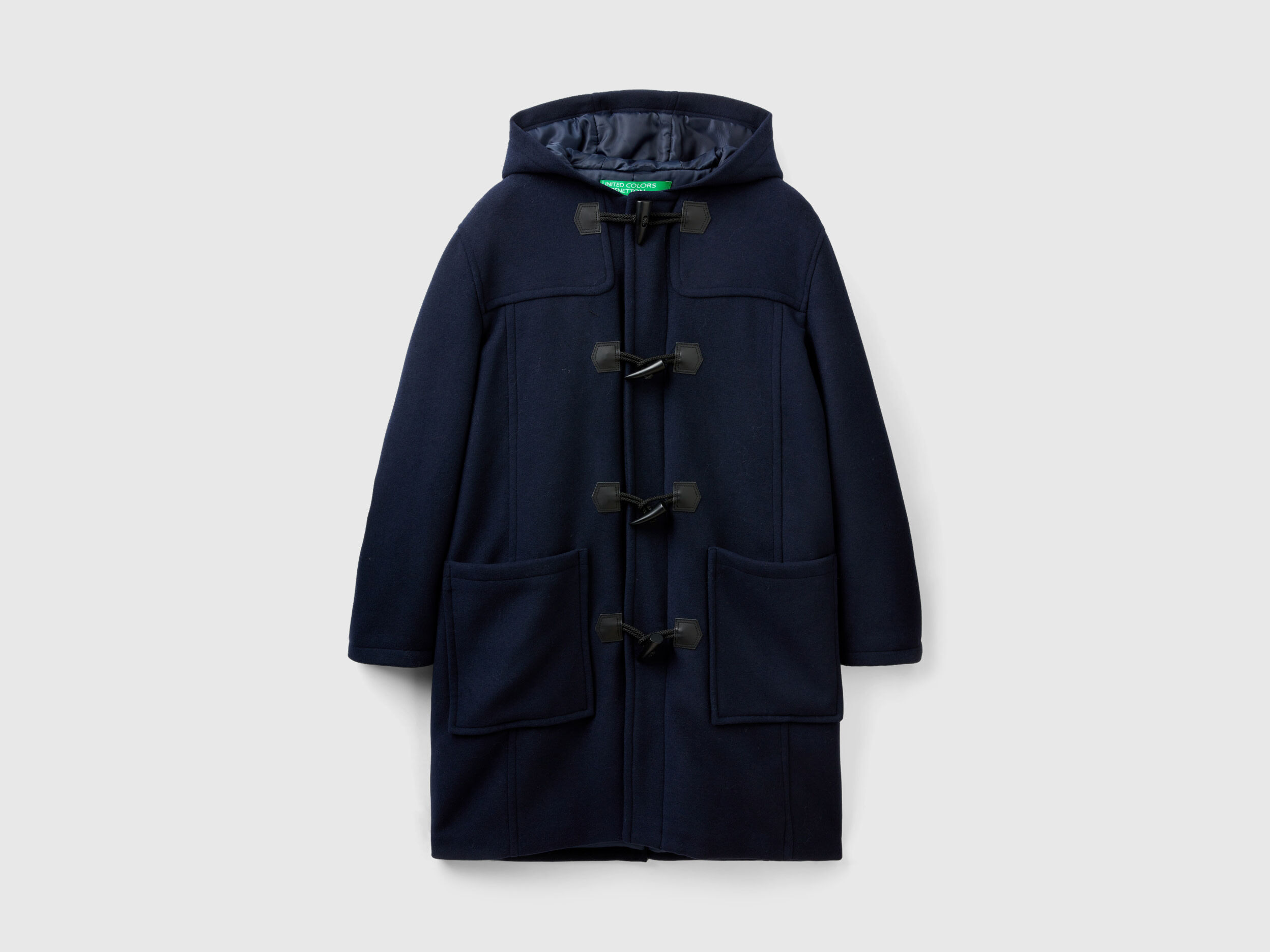 Wool blend duffle coat Dark Blue Benetton
