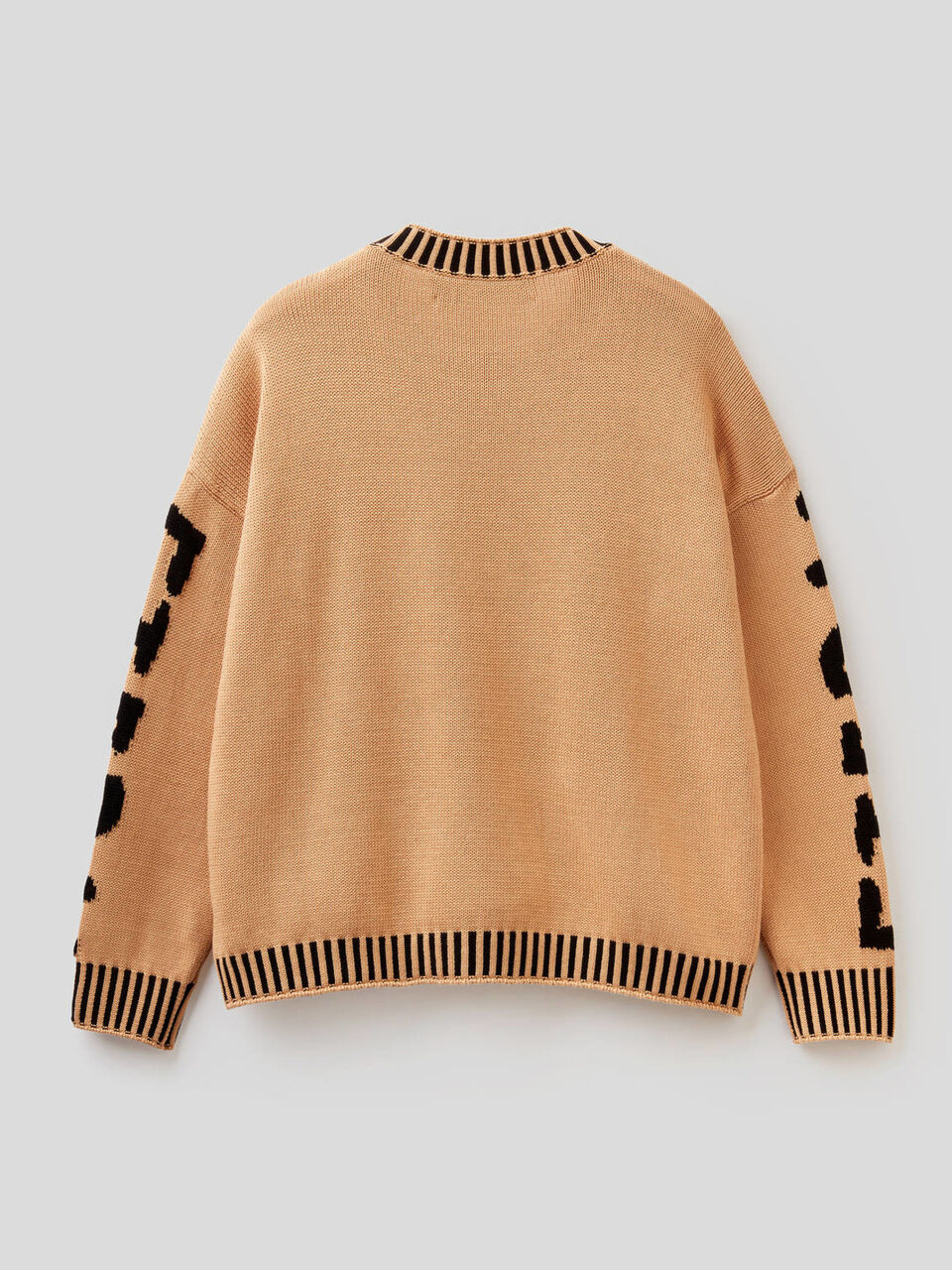Cotton sweater with inlay motif image number null