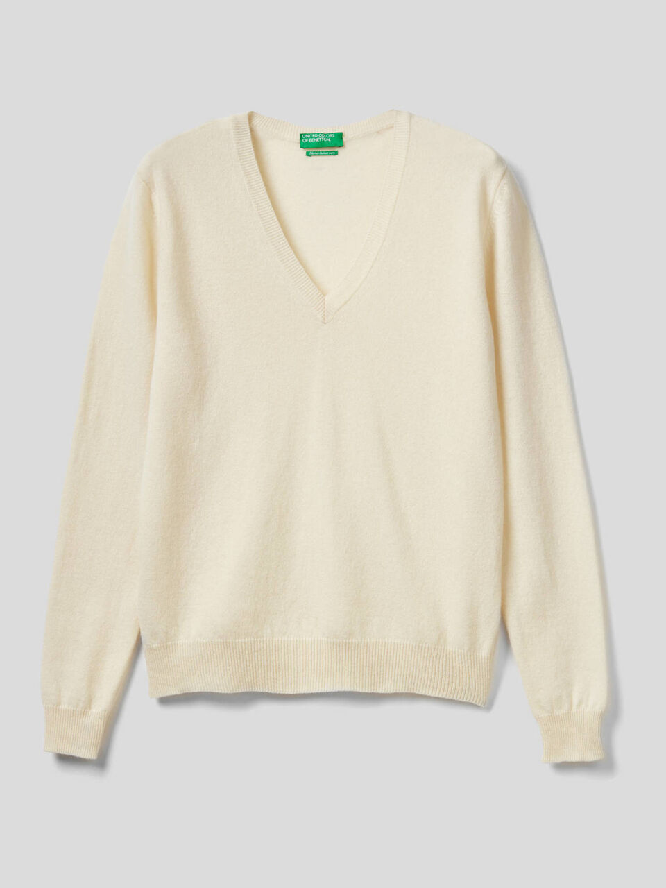 V-neck sweater in pure virgin wool image number 1