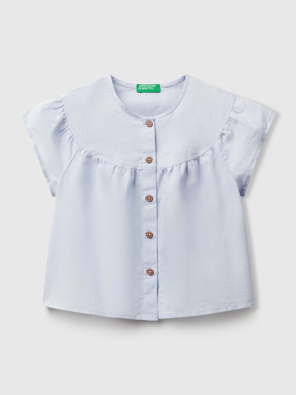 Blusa mezcla de lino Niña