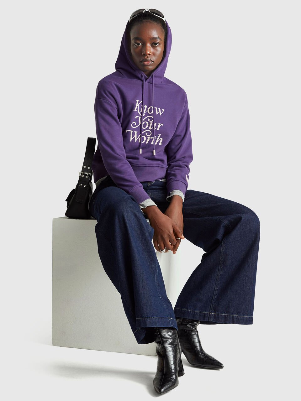 SWEATER W/HOOD Women image number null