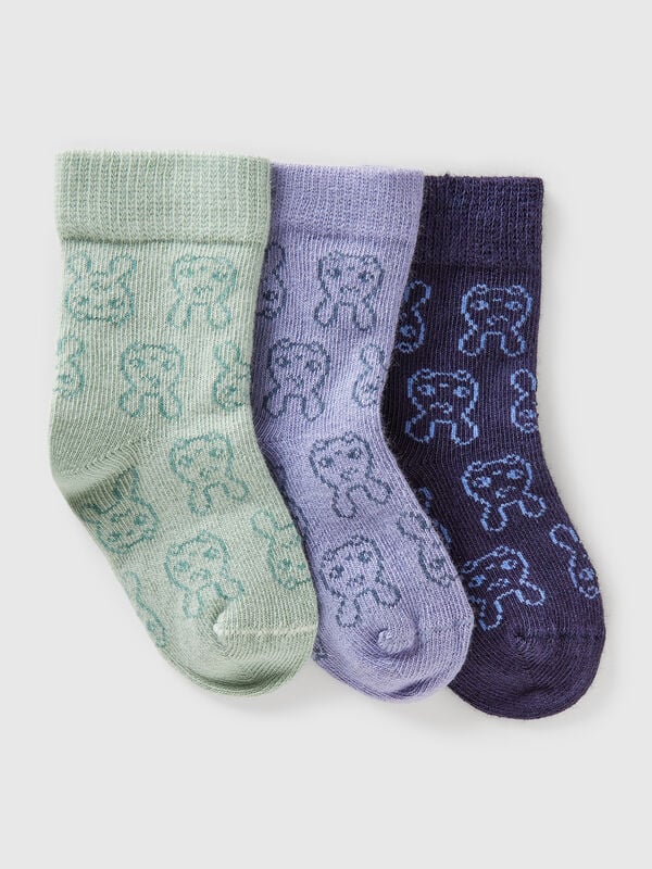 Tres pares de calcetines con conejitos Recién nacidos