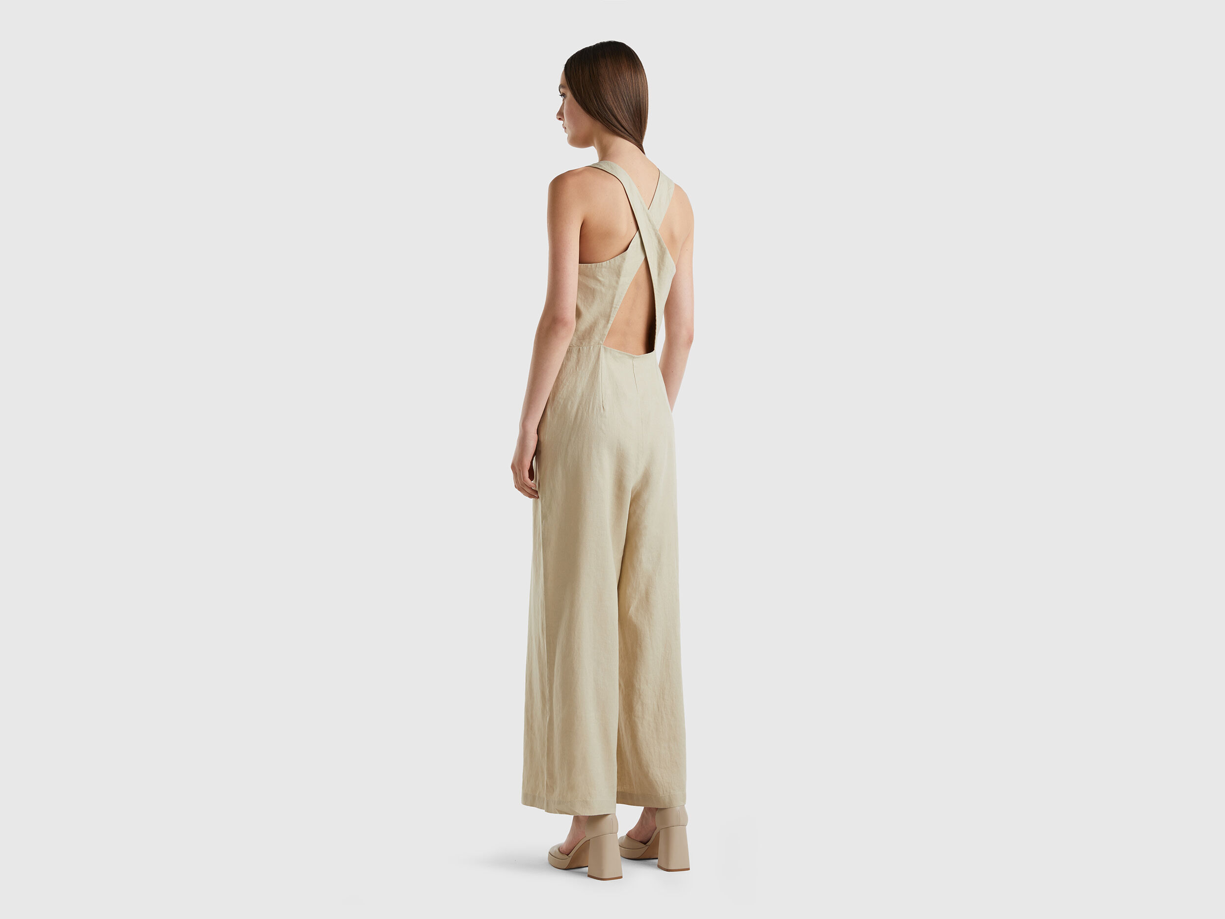 Pure top linen jumpsuit