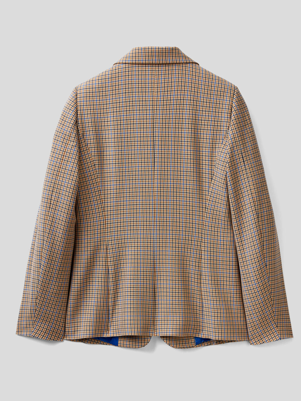 Check blazer in flowy fabric image number 2