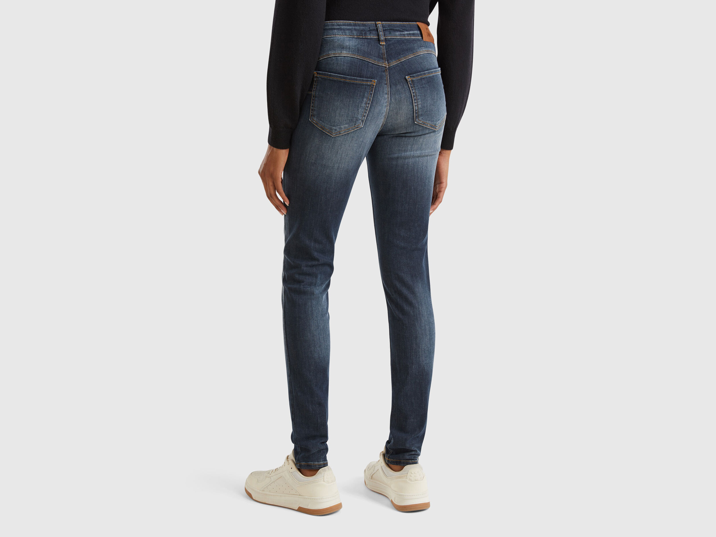 Skinny fit push up jeans Dark Blue Benetton