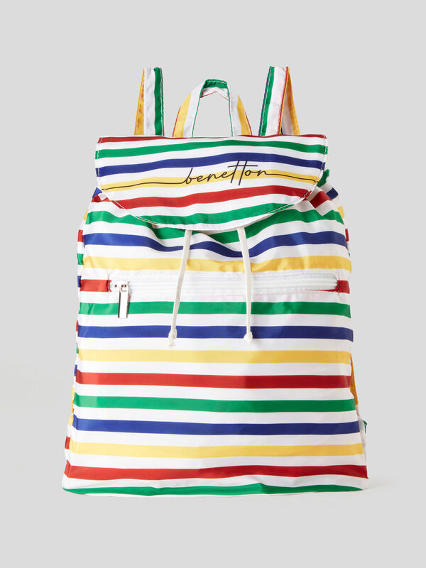 Resealable striped backpack Junior Boy