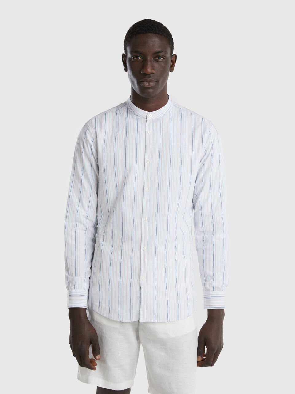 Men's Mandarin Collar Shirts New Collection 2024 | Benetton