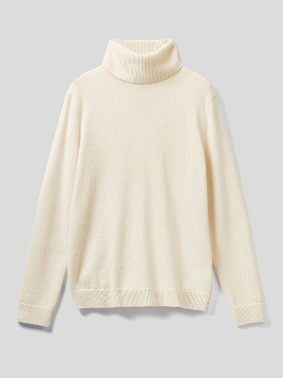 Jersey de cuello cisne de puro cachemir image number 1