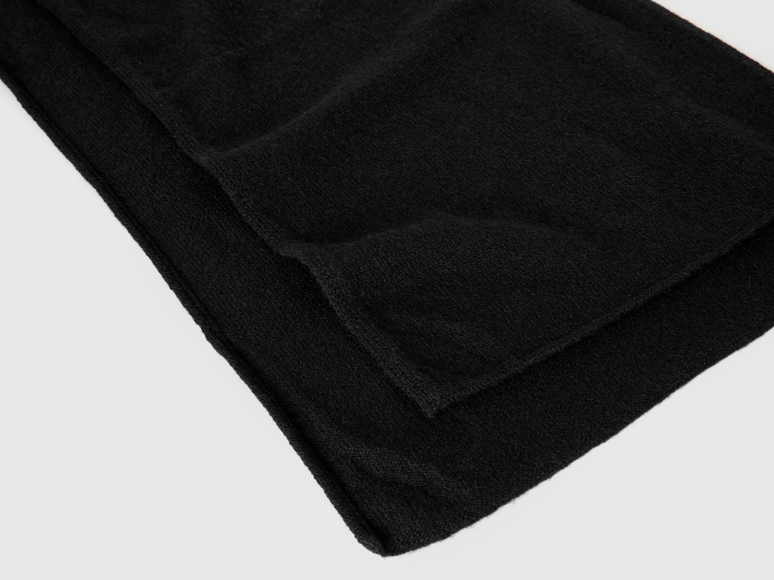 Pure cashmere scarf - Black | Benetton
