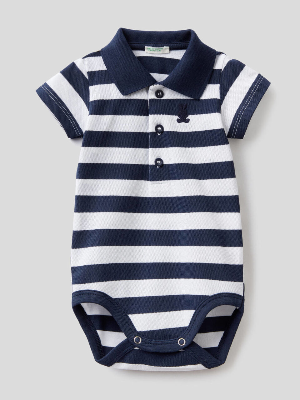 Body de estilo polo de algodón elástico image number 1