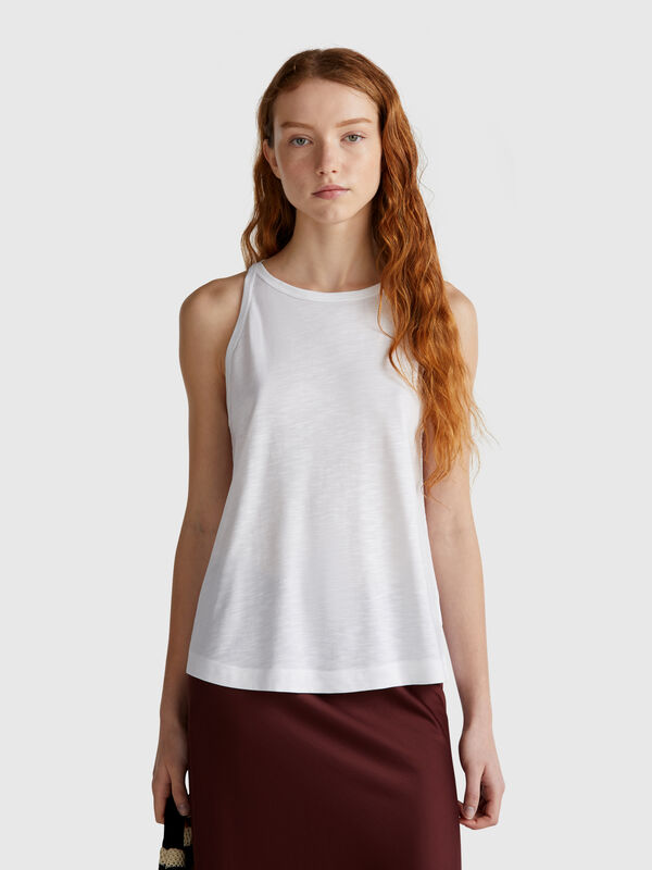 Camiseta sin mangas con cuello halter Mujer