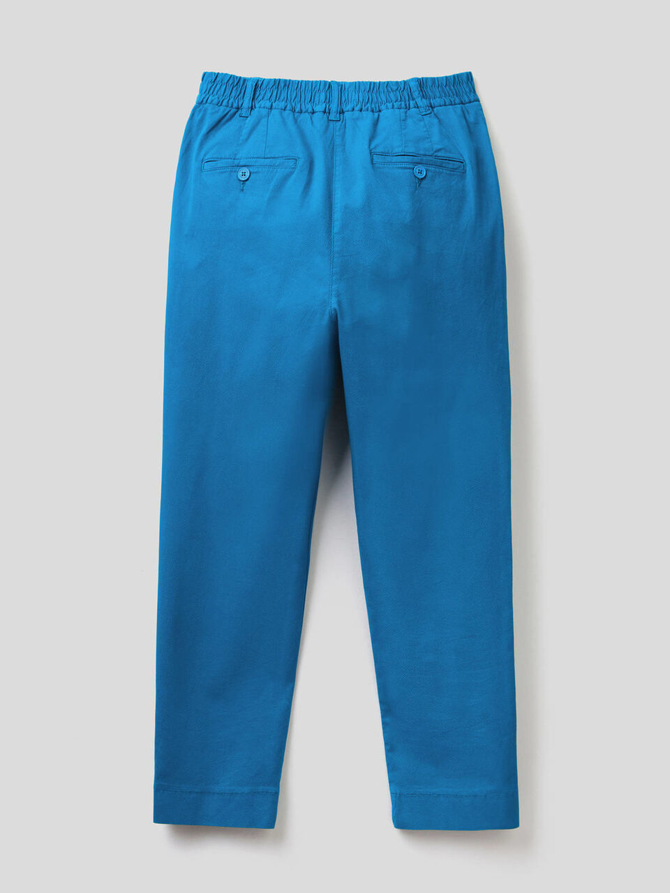 Stretch cotton solid color trousers image number 2