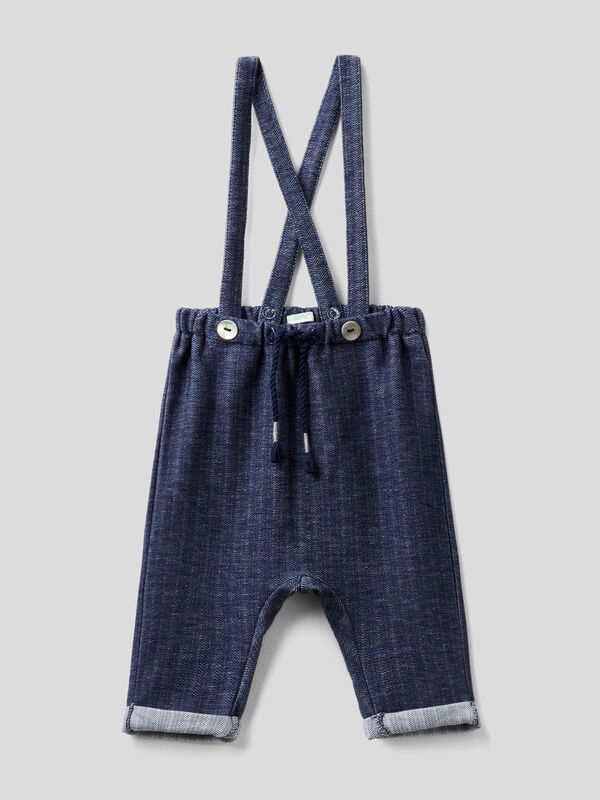 Trousers with removable suspenders New Born (0-18 months)