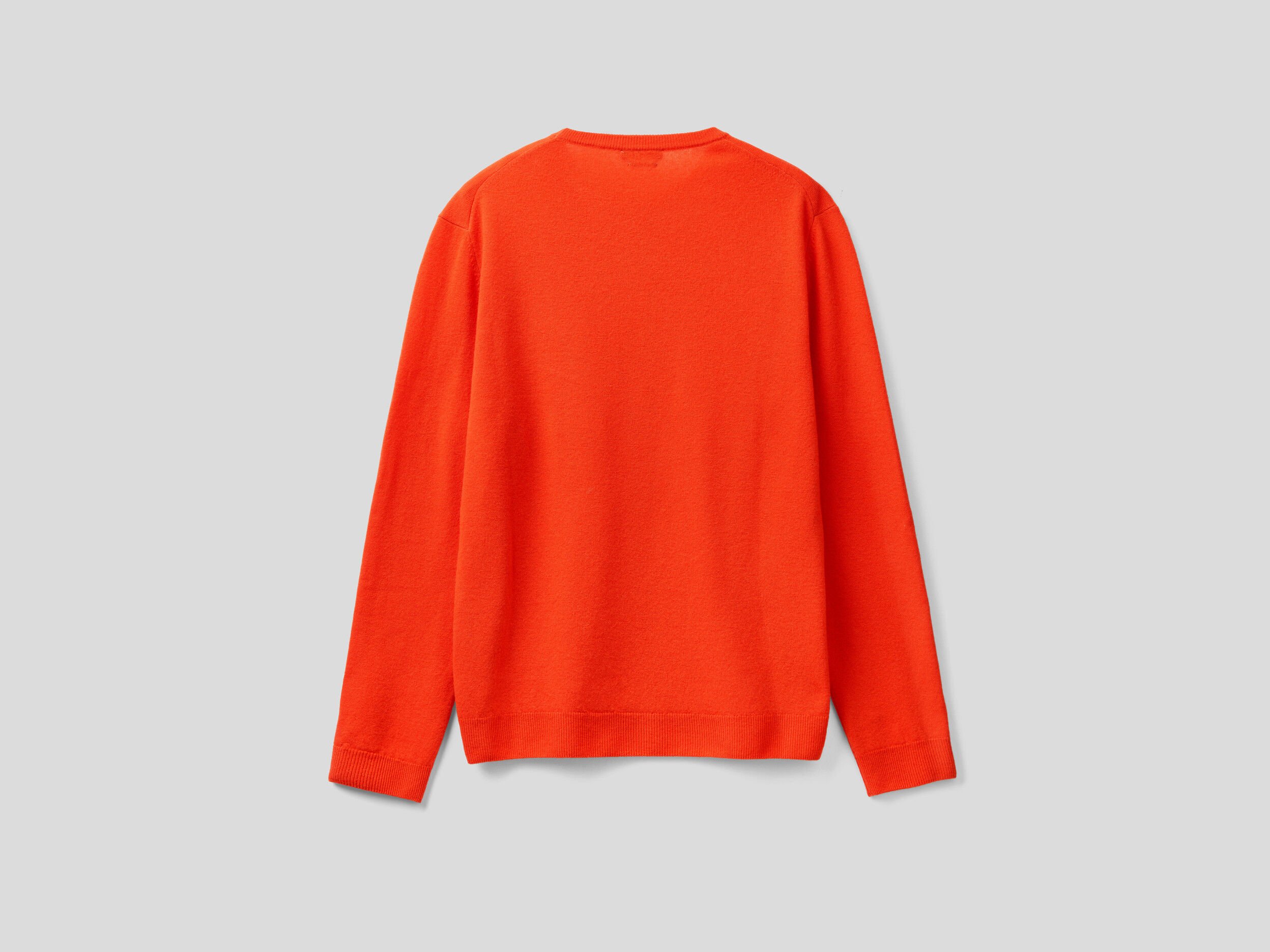 Orange merino wool sweater hot sale