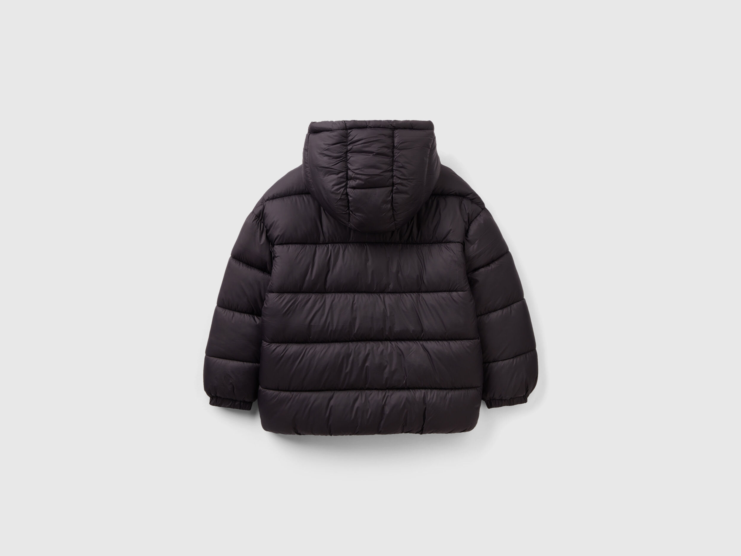 Short padded jacket with recycled wadding Black Benetton