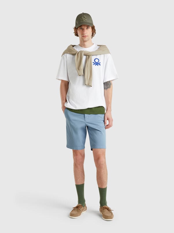 Chino bermudas in stretch cotton Men