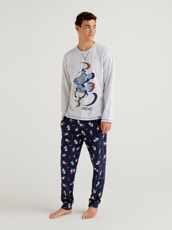 Trousers with Smurfs print Men