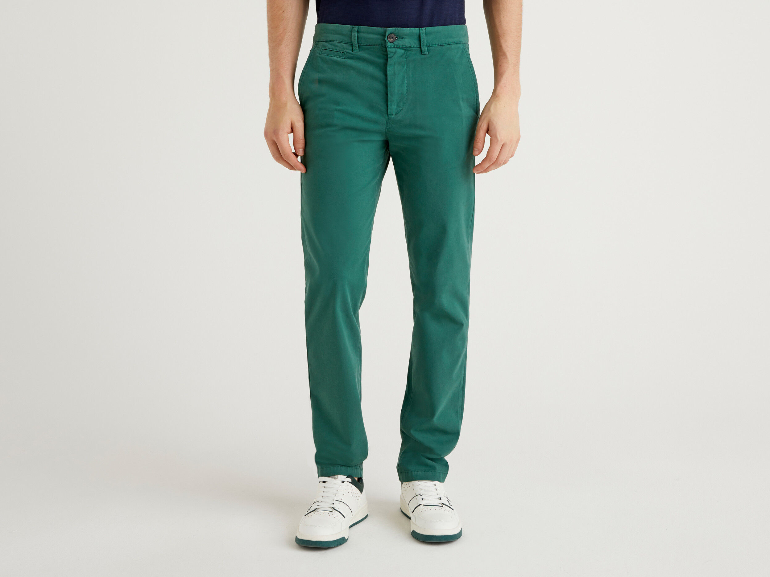 Dark green skinny chinos discount