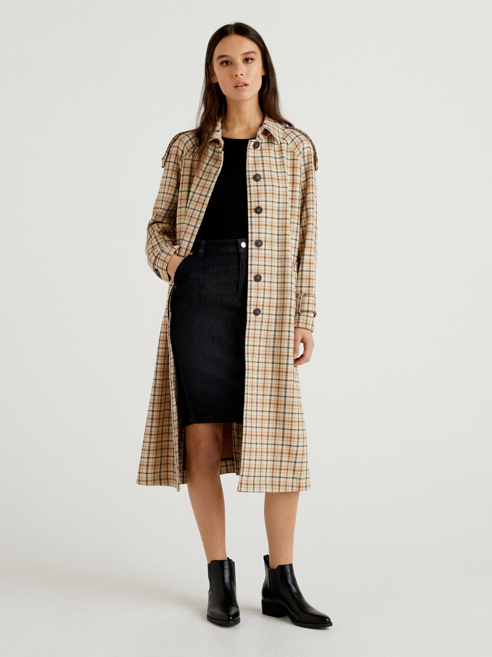 United colors of clearance benetton trench coat