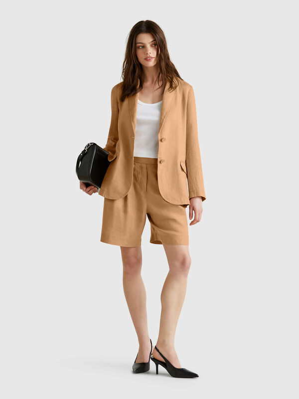 Bermudas 100% lino Mujer