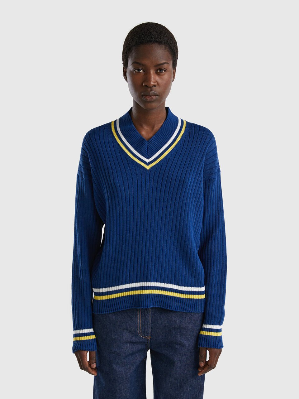 Women s V Neck Sweaters New Collection 2024 Benetton